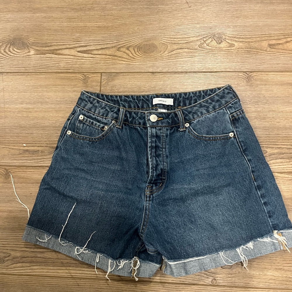 Forever 21 Dark Blue Jean Shorts